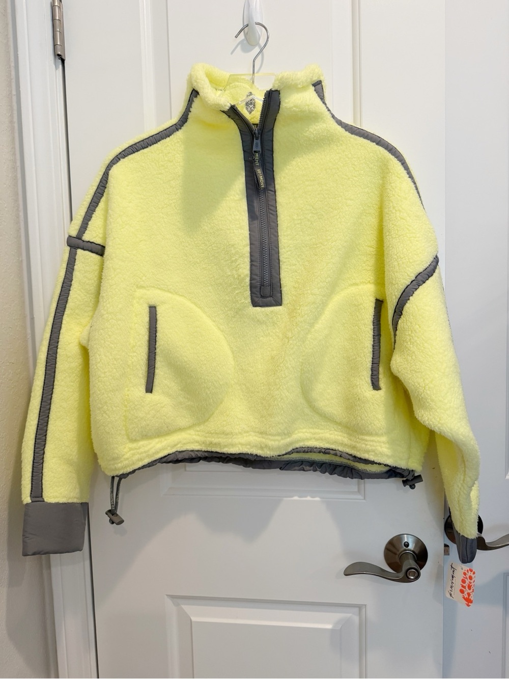 FREE PEOPLE MOVEMENT Mountain High Half Zip Fleece Sour Citrus Combo NWT XS - Picture 3 of 9
